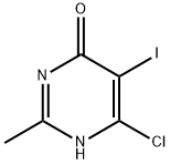 6-chloro-5-iodo-2-methylpyrimidin-4-ol(WX192146) Struktur