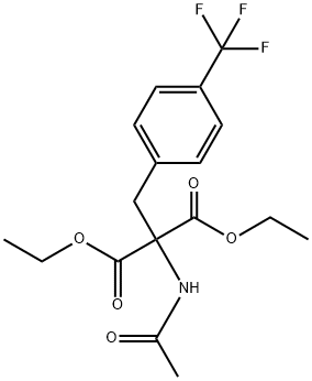 diethyl 2-(acetylamino)-2-[4-(trifluoromethyl)benzyl]malonate Struktur