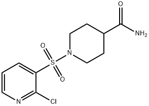 1-[(2-chloropyridin-3-yl)sulfonyl]piperidine-4-carboxamide Struktur