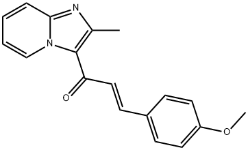 (2E)-3-(4-methoxyphenyl)-1-{2-methylimidazo[1,2-a]pyridin-3-yl}prop-2-en-1-one Struktur