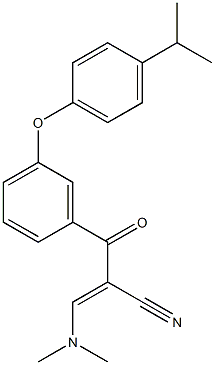 (2E)-3-(dimethylamino)-2-[(E)-3-[4-(propan-2-yl)phenoxy]benzoyl]prop-2-enenitrile Struktur