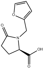 (2R)-1-[(furan-2-yl)methyl]-5-oxopyrrolidine-2-carboxylic acid Struktur