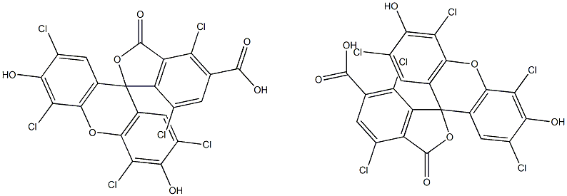 5(6)-Carboxy-Hexachlorofluorescein Struktur