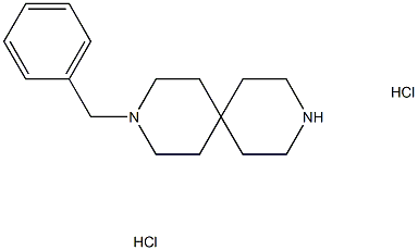 3,9-Diazaspiro[5.5]undecane, 3-(phenylmethyl)-, hydrochloride (1:2) Struktur