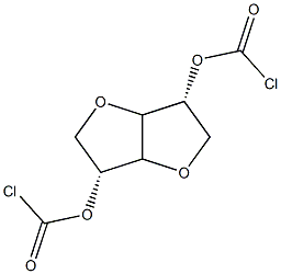 (3R,6R)-6-[(chlorocarbonyl)oxy]-hexahydrofuro[3,2-b]furan-3-yl chloroformate Struktur