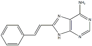 8-[(E)-2-phenylethenyl]-9H-purin-6-ylamine Struktur