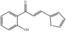 (2E)-1-(2-hydroxyphenyl)-3-(thiophen-2-yl)prop-2-en-1-one Struktur