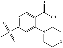 4-(Methylsulfonyl)-2-Morpholinobenzoic Acid Struktur