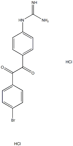 (4-(2-(4-Bromophenyl)-2-oxoacetyl)phenyl)guanidine dihydrochloride Struktur