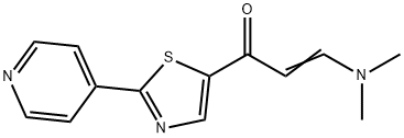 (2E)-3-(dimethylamino)-1-[2-(pyridin-4-yl)-1,3-thiazol-5-yl]prop-2-en-1-one Struktur