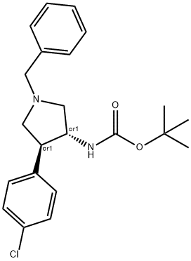 Trans (+/-)-Tert-Butyl 1-Benzyl-4-(4-Chlorophenyl) Pyrrolidin-3-Ylcarbamate price.