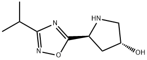 (3R,5S)-5-(3-isopropyl-1,2,4-oxadiazol-5-yl)pyrrolidin-3-ol Struktur