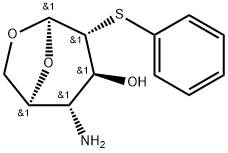 (1S,2S,3S,4R,5R)-2-amino-4-(phenylthio)-6,8-dioxabicyclo[3.2.1]octan-3-ol Struktur