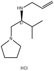 (S)-1-PYRROLIDIN-2-ISOPROPYL-2-N-ALLYL-AMINO-ETHANE 2HCL Struktur