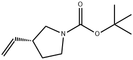 R-1-N-Boc-3-vinyl-pyrrolidine Struktur