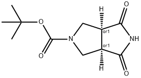 RaceMic cis-4,6-dioxo- hexahydro-pyrrolo[3,4-c]pyrrole-2-carboxylic acid tert-butyl ester Struktur