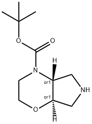 (4AS,7AS)-TERT-BUTYL HEXAHYDROPYRROLO[3,4-B][1,4]OXAZINE-4(4AH)-CARBOXYLATE Structure