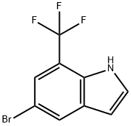 5-bromo-7-(trifluoromethyl)-1H-indole Struktur