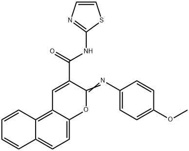 (3Z)-3-[(4-methoxyphenyl)imino]-N-(1,3-thiazol-2-yl)-3H-benzo[f]chromene-2-carboxamide Struktur