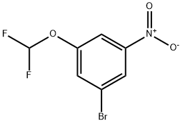 3-bromo-5-nito-1-(difluoromethoxy)benzene Struktur