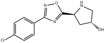 (3R,5S)-5-(3-(4-chlorophenyl)-1,2,4-oxadiazol-5-yl)pyrrolidin-3-ol Struktur