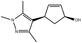 (1S,4R)-4-(1,3,5-trimethyl-1H-pyrazol-4-yl)cyclopent-2-enol Struktur