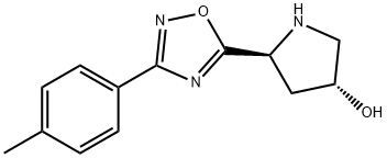 (3R,5S)-5-(3-p-tolyl-1,2,4-oxadiazol-5-yl)pyrrolidin-3-ol Struktur