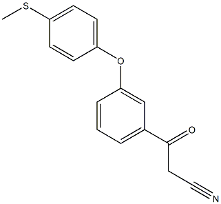 3-{3-[4-(methylsulfanyl)phenoxy]phenyl}-3-oxopropanenitrile Struktur