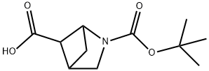 2-(tert-butoxycarbonyl)-2-azabicyclo[2.1.1]hexane-5-carboxylic acid Struktur