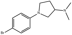 1-(4-bromophenyl)-N,N-dimethylpyrrolidin-3-amine Struktur