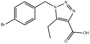 1-[(4-bromophenyl)methyl]-5-ethyl-1H-1,2,3-triazole-4-carboxylic acid Struktur