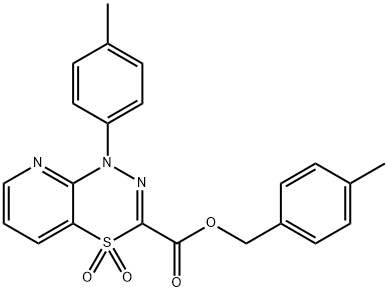 (4-methylphenyl)methyl 1-(4-methylphenyl)-4,4-dioxo-1H-4lambda6-pyrido[2,3-e][1,3,4]thiadiazine-3-carboxylate Struktur