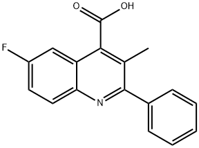 6-fluoro-3-methyl-2-phenylquinoline-4-carboxylic acid Struktur