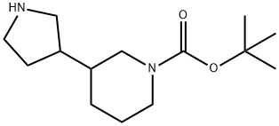 tert-butyl 3-(pyrrolidin-3-yl)piperidine-1-carboxylate Struktur