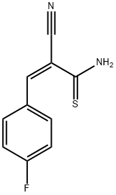 (2Z)-2-cyano-3-(4-fluorophenyl)prop-2-enethioamide Struktur