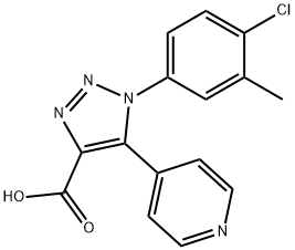 1-(4-chloro-3-methylphenyl)-5-(pyridin-4-yl)-1H-1,2,3-triazole-4-carboxylic acid Struktur