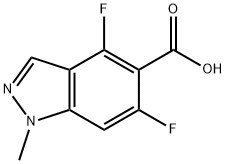 4,6-difluoro-1-methyl-1h-indazole-5-carboxylic acid Struktur