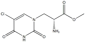 (R)-methyl 2-amino-3-(5-chloro-2,4-dioxo-3,4-dihydropyrimidin-1(2H)-yl)propanoate Struktur