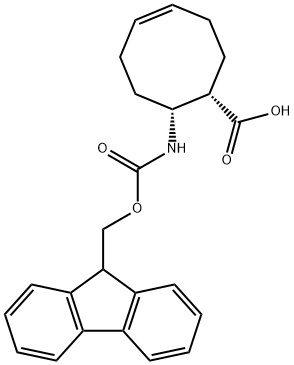 (1S,4Z,8R)-8-({[(9H-fluoren-9-yl)methoxy]carbonyl}amino)cyclooct-4-ene-1-carboxylic acid Struktur