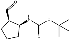 tert-butyl N-[(1S,2R)-2-formylcyclopentyl]carbamate Struktur