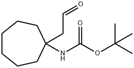 tert-butyl N-[1-(2-oxoethyl)cycloheptyl]carbamate Struktur