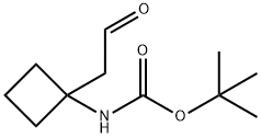 tert-butyl N-[1-(2-oxoethyl)cyclobutyl]carbamate Struktur