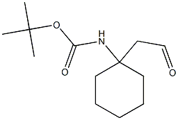 tert-butyl 1-(formylmethyl)cyclohexylcarbamate Struktur