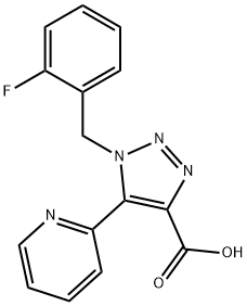 1-(2-fluorobenzyl)-5-pyridin-2-yl-1H-1,2,3-triazole-4-carboxylic acid Struktur