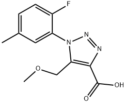 1-(2-fluoro-5-methylphenyl)-5-(methoxymethyl)-1H-1,2,3-triazole-4-carboxylic acid Struktur