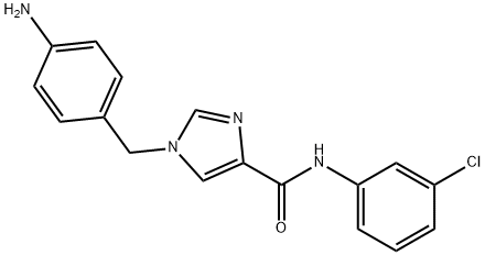 1-[(4-aminophenyl)methyl]-N-(3-chlorophenyl)-1H-imidazole-4-carboxamide Struktur