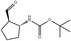 Boc-NH-trans-cyclopentane-CHO Struktur