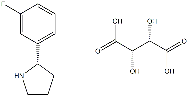 (S)-2-(3-Fluorophenyl)pyrrolidine D-Tartrate Struktur