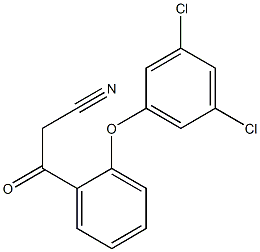 3-[2-(3,5-dichlorophenoxy)phenyl]-3-oxopropanenitrile Struktur