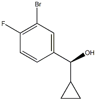 (S)-(3-bromo-4-fluorophenyl)(cyclopropyl)methanol Struktur